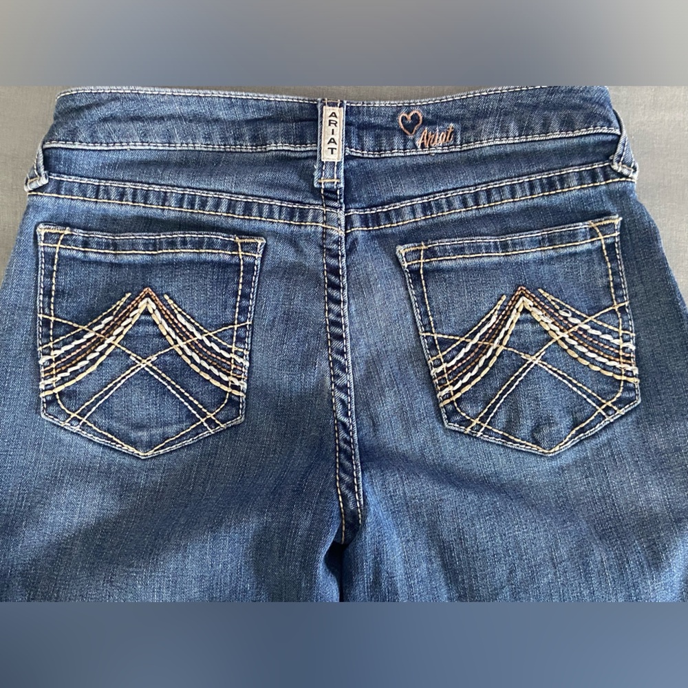 Ariat Real Denim Jeans American Flag girls size 16 - Picture 6 of 11